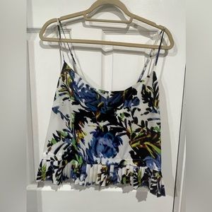 French connection floral silk cami; never worn